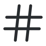 Hashtag 1 SVG Icon